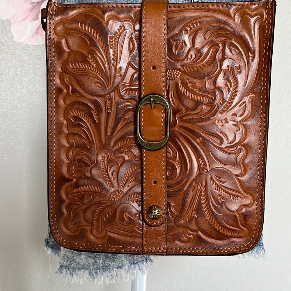 Patricia Nash Tooled Leather Crossbody Bag